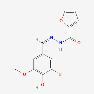 molecular formula C13H11BrN2O4 B11673454 N'-[(Z)-(3-bromo-4-hydroxy-5-methoxyphenyl)methylidene]furan-2-carbohydrazide 