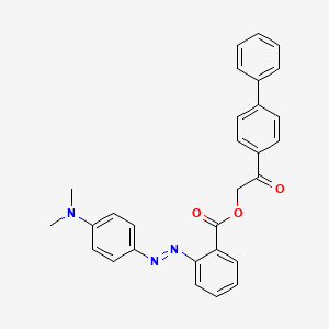 molecular formula C29H25N3O3 B11673487 Benzoic acid, 2-[2-[4-(dimethylamino)phenyl]diazenyl]-, 2-[1,1'-biphenyl]-4-yl-2-oxoethyl ester CAS No. 292612-36-3