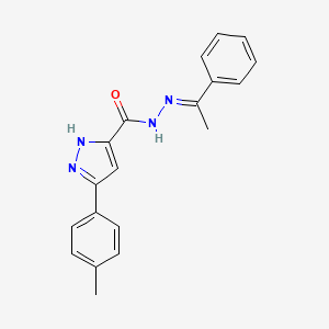 3-(4-methylphenyl)-N'-[(1E)-1-phenylethylidene]-1H-pyrazole-5-carbohydrazide