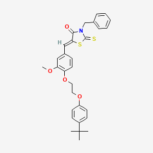 (5Z)-3-benzyl-5-{4-[2-(4-tert-butylphenoxy)ethoxy]-3-methoxybenzylidene}-2-thioxo-1,3-thiazolidin-4-one