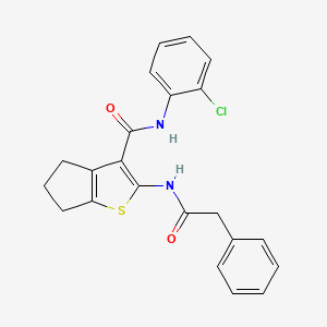 N-(2-chlorophenyl)-2-[(phenylacetyl)amino]-5,6-dihydro-4H-cyclopenta[b]thiophene-3-carboxamide