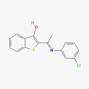 (2E)-2-{1-[(3-chlorophenyl)amino]ethylidene}-1-benzothiophen-3(2H)-one