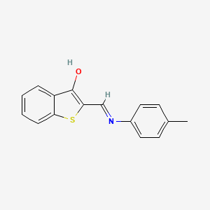 molecular formula C16H13NOS B11673601 (2E)-2-{[(4-methylphenyl)amino]methylidene}-1-benzothiophen-3(2H)-one 