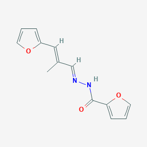 molecular formula C13H12N2O3 B11673614 N'-[(1E,2E)-3-(furan-2-yl)-2-methylprop-2-en-1-ylidene]furan-2-carbohydrazide 