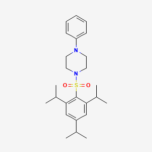 molecular formula C25H36N2O2S B11673633 1-Phenyl-4-(2,4,6-triisopropyl-benzenesulfonyl)-piperazine 