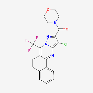 [11-Chloro-7-(trifluoromethyl)-5,6-dihydrobenzo[H]pyrazolo[5,1-B]quinazolin-10-YL](morpholino)methanone