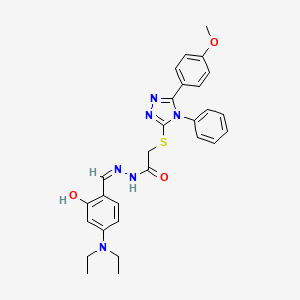 N'-[4-(diethylamino)-2-hydroxybenzylidene]-2-{[5-(4-methoxyphenyl)-4-phenyl-4H-1,2,4-triazol-3-yl]sulfanyl}acetohydrazide