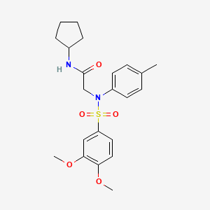 N-Cyclopentyl-2-[N-(4-methylphenyl)3,4-dimethoxybenzenesulfonamido]acetamide