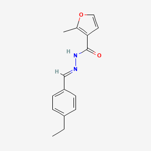 molecular formula C15H16N2O2 B11673735 N'-[(E)-(4-ethylphenyl)methylidene]-2-methylfuran-3-carbohydrazide 