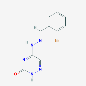 5-[(2E)-2-(2-bromobenzylidene)hydrazinyl]-1,2,4-triazin-3-ol