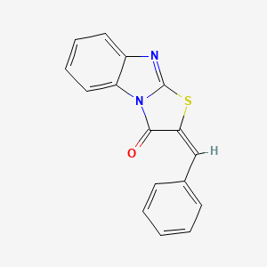 molecular formula C16H10N2OS B11673746 2-(Phenylmethylene)thiazolo(3,2-a)benzimidazol-3(2H)-one CAS No. 41887-58-5