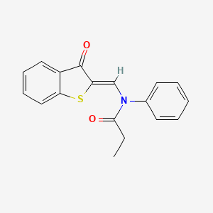 N-[(Z)-(3-oxo-1-benzothiophen-2(3H)-ylidene)methyl]-N-phenylpropanamide