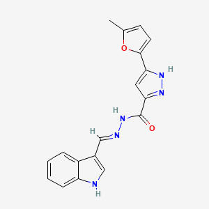 N'-[(E)-(1H-Indol-3-YL)methylidene]-3-(5-methylfuran-2-YL)-1H-pyrazole-5-carbohydrazide