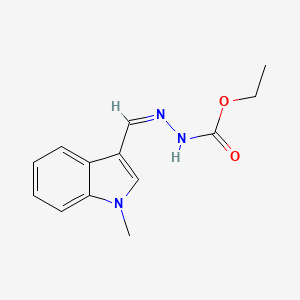 molecular formula C13H15N3O2 B11673798 ethyl (2Z)-2-[(1-methyl-1H-indol-3-yl)methylidene]hydrazinecarboxylate 