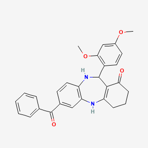 11-(2,4-dimethoxyphenyl)-7-(phenylcarbonyl)-2,3,4,5,10,11-hexahydro-1H-dibenzo[b,e][1,4]diazepin-1-one