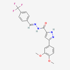 3-(3,4-Dimethoxyphenyl)N'-(4-(tri-F-ME)benzylidene)-1H-pyrazole-5-carbohydrazide