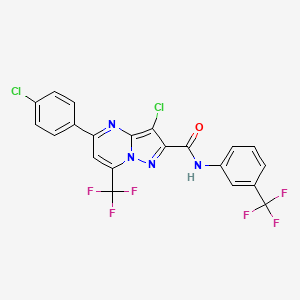 3-chloro-5-(4-chlorophenyl)-7-(trifluoromethyl)-N-[3-(trifluoromethyl)phenyl]pyrazolo[1,5-a]pyrimidine-2-carboxamide