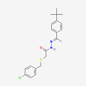 N'-[(1E)-1-(4-tert-butylphenyl)ethylidene]-2-[(4-chlorobenzyl)sulfanyl]acetohydrazide