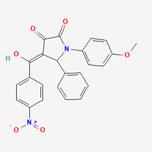 3-hydroxy-1-(4-methoxyphenyl)-4-[(4-nitrophenyl)carbonyl]-5-phenyl-1,5-dihydro-2H-pyrrol-2-one