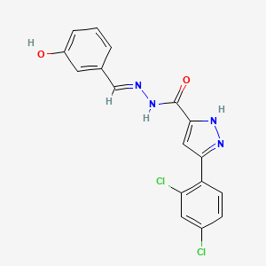 3-(2,4-dichlorophenyl)-N'-[(E)-(3-hydroxyphenyl)methylidene]-1H-pyrazole-5-carbohydrazide