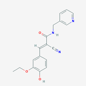 2-Cyano-3-(3-ethoxy-4-hydroxy-phenyl)-N-pyridin-3-ylmethyl-acrylamide