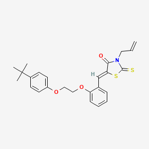 (5Z)-5-{2-[2-(4-tert-butylphenoxy)ethoxy]benzylidene}-3-(prop-2-en-1-yl)-2-thioxo-1,3-thiazolidin-4-one