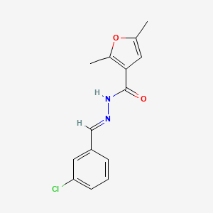 molecular formula C14H13ClN2O2 B11673948 N'-[(E)-(3-chlorophenyl)methylidene]-2,5-dimethylfuran-3-carbohydrazide 