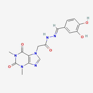 N'-[(E)-(3,4-dihydroxyphenyl)methylidene]-2-(1,3-dimethyl-2,6-dioxo-1,2,3,6-tetrahydro-7H-purin-7-yl)acetohydrazide