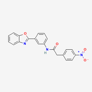 N-[3-(1,3-benzoxazol-2-yl)phenyl]-2-(4-nitrophenyl)acetamide