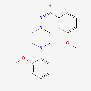 molecular formula C19H23N3O2 B11673966 4-(2-methoxyphenyl)-N-[(Z)-(3-methoxyphenyl)methylidene]piperazin-1-amine 