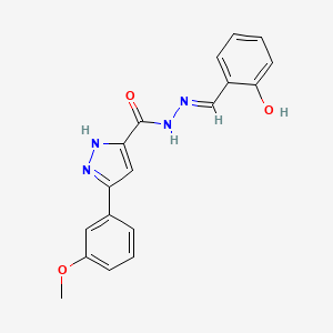 N'-[(E)-(2-hydroxyphenyl)methylidene]-3-(3-methoxyphenyl)-1H-pyrazole-5-carbohydrazide