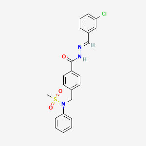 N-(4-{[(2E)-2-(3-chlorobenzylidene)hydrazinyl]carbonyl}benzyl)-N-phenylmethanesulfonamide