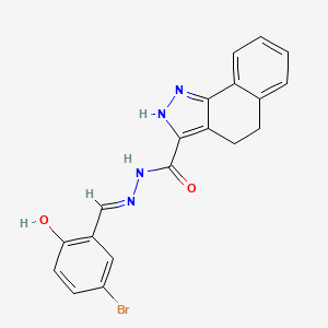 N'-[(E)-(5-bromo-2-hydroxyphenyl)methylidene]-4,5-dihydro-1H-benzo[g]indazole-3-carbohydrazide