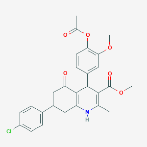 Methyl 4-[4-(acetyloxy)-3-methoxyphenyl]-7-(4-chlorophenyl)-2-methyl-5-oxo-1,4,5,6,7,8-hexahydroquinoline-3-carboxylate