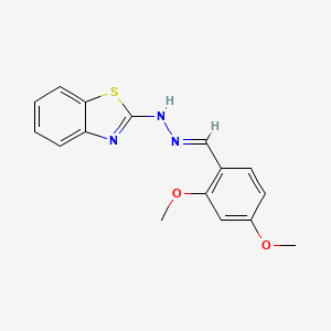 molecular formula C16H15N3O2S B11674032 2,4-Dimethoxybenzaldehyde 1,3-benzothiazol-2-ylhydrazone 