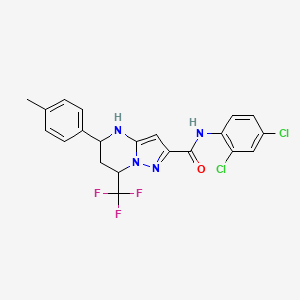 N-(2,4-dichlorophenyl)-5-(4-methylphenyl)-7-(trifluoromethyl)-4,5,6,7-tetrahydropyrazolo[1,5-a]pyrimidine-2-carboxamide