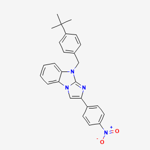 molecular formula C26H24N4O2 B11674096 9-(4-tert-butylbenzyl)-2-(4-nitrophenyl)-9H-imidazo[1,2-a]benzimidazole 