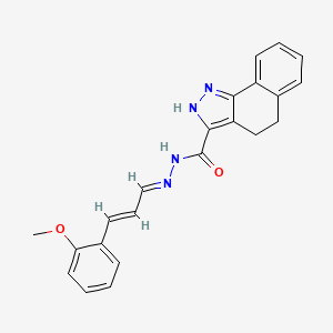 N'-[(1E,2E)-3-(2-Methoxyphenyl)prop-2-EN-1-ylidene]-1H,4H,5H-benzo[G]indazole-3-carbohydrazide