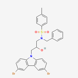 molecular formula C29H26Br2N2O3S B11674136 N-benzyl-N-[3-(3,6-dibromo-9H-carbazol-9-yl)-2-hydroxypropyl]-4-methylbenzenesulfonamide 