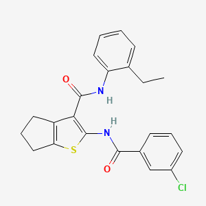 2-[(3-chlorobenzoyl)amino]-N-(2-ethylphenyl)-5,6-dihydro-4H-cyclopenta[b]thiophene-3-carboxamide