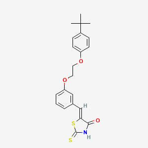 (5Z)-5-{3-[2-(4-tert-butylphenoxy)ethoxy]benzylidene}-2-thioxo-1,3-thiazolidin-4-one