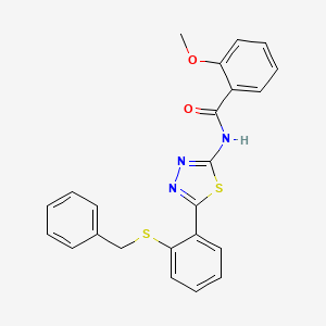 N-{5-[2-(benzylsulfanyl)phenyl]-1,3,4-thiadiazol-2-yl}-2-methoxybenzamide