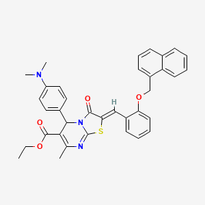 ethyl (2Z)-5-[4-(dimethylamino)phenyl]-7-methyl-2-[2-(naphthalen-1-ylmethoxy)benzylidene]-3-oxo-2,3-dihydro-5H-[1,3]thiazolo[3,2-a]pyrimidine-6-carboxylate