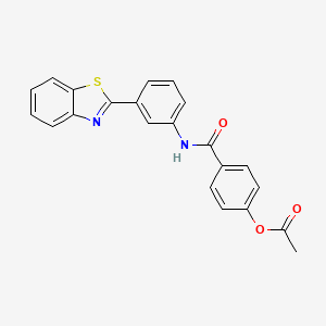 4-{[3-(1,3-Benzothiazol-2-yl)phenyl]carbamoyl}phenyl acetate