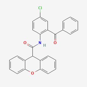 N-(2-benzoyl-4-chlorophenyl)-9H-xanthene-9-carboxamide