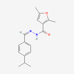 molecular formula C17H20N2O2 B11674240 2,5-Dimethyl-N'-[(Z)-[4-(propan-2-YL)phenyl]methylidene]furan-3-carbohydrazide 