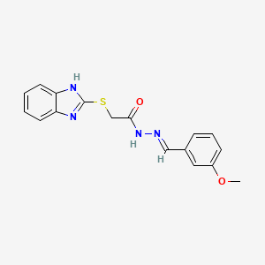 2-(1H-Benzimidazol-2-ylsulfanyl)-N'-[(E)-(3-methoxyphenyl)methylidene]acetohydrazide