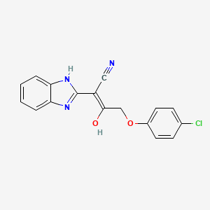 (2Z)-2-(1H-benzimidazol-2-yl)-4-(4-chlorophenoxy)-3-hydroxybut-2-enenitrile