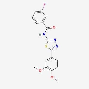 N-[5-(3,4-dimethoxyphenyl)-1,3,4-thiadiazol-2-yl]-3-fluorobenzamide