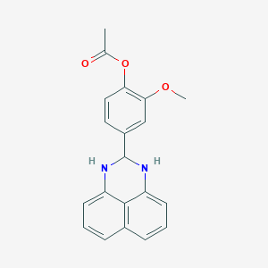 [4-(2,3-dihydro-1H-perimidin-2-yl)-2-methoxyphenyl] acetate